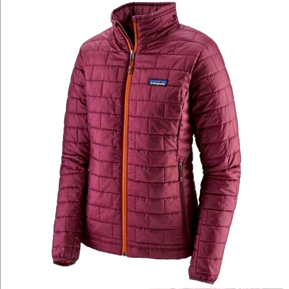 Patagonia Jackets & Blazers - Patagonia Women's Puffer Jacket - Burgundy and Orange
